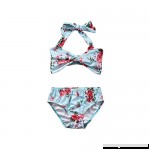 2Pcs Halter Bow Swimwear Two-Piece Kids Girl Floral Bikini Swimwears Multi B07QDKQW71
